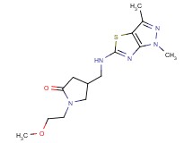 4-{[(1,3-dimethyl-1H-pyrazolo[3,4-d][1,3]thiazol-5-yl)amino]methyl}-1-(2-methoxyethyl)pyrrolidin-2-one