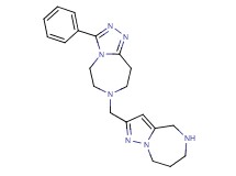 3-phenyl-7-(5,6,7,8-tetrahydro-4H-pyrazolo[1,5-a][1,4]diazepin-2-ylmethyl)-6,7,8,9-tetrahydro-5H-[1,2,4]triazolo[4,3-d][1,4]diazepine dihydrochloride