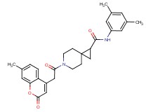 N-(3,5-dimethylphenyl)-6-[(7-methyl-2-oxo-2H-chromen-4-yl)acetyl]-6-azaspiro[2.5]octane-1-carboxamide