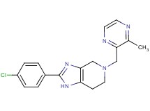 2-(4-chlorophenyl)-5-[(3-methylpyrazin-2-yl)methyl]-4,5,6,7-tetrahydro-1H-imidazo[4,5-c]pyridine