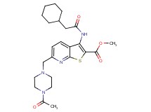 methyl 6-[(4-acetyl-1-piperazinyl)methyl]-3-[(cyclohexylacetyl)amino]thieno[2,3-b]pyridine-2-carboxylate