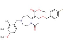 methyl 9-[(4-fluorobenzyl)oxy]-3-(4-methoxy-2,3-dimethylbenzyl)-7-oxo-1,2,3,4,5,7-hexahydropyrido[1,2-d][1,4]diazepine-10-carboxylate
