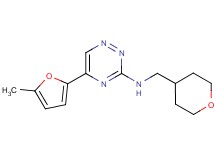 5-(5-methyl-2-furyl)-N-(tetrahydro-2H-pyran-4-ylmethyl)-1,2,4-triazin-3-amine