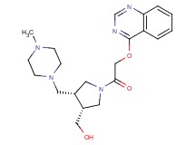 {(3R*,4R*)-4-[(4-methylpiperazin-1-yl)methyl]-1-[(quinazolin-4-yloxy)acetyl]pyrrolidin-3-yl}methanol