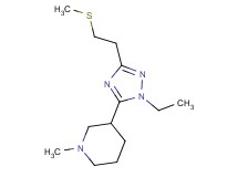 3-{1-ethyl-3-[2-(methylthio)ethyl]-1H-1,2,4-triazol-5-yl}-1-methylpiperidine