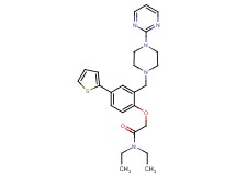 N,N-diethyl-2-[2-{[4-(2-pyrimidinyl)-1-piperazinyl]methyl}-4-(2-thienyl)phenoxy]acetamide
