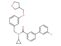 N-cyclopropyl-3'-fluoro-N-[3-(tetrahydro-3-furanylmethoxy)benzyl]-3-biphenylcarboxamide