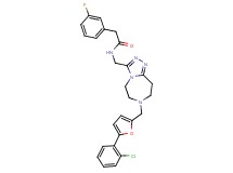 N-[(7-{[5-(2-chlorophenyl)-2-furyl]methyl}-6,7,8,9-tetrahydro-5H-[1,2,4]triazolo[4,3-d][1,4]diazepin-3-yl)methyl]-2-(3-fluorophenyl)acetamide