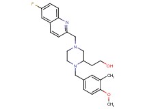2-[4-[(6-fluoro-2-quinolinyl)methyl]-1-(4-methoxy-3-methylbenzyl)-2-piperazinyl]ethanol