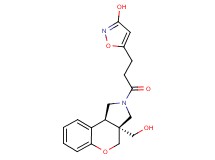 5-{3-[(3aS*,9bS*)-3a-(hydroxymethyl)-1,3a,4,9b-tetrahydrochromeno[3,4-c]pyrrol-2(3H)-yl]-3-oxopropyl}isoxazol-3-ol