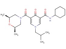 N-cyclohexyl-5-{[(2R*,6S*)-2,6-dimethyl-4-morpholinyl]carbonyl}-1-isobutyl-4-oxo-1,4-dihydro-3-pyridinecarboxamide