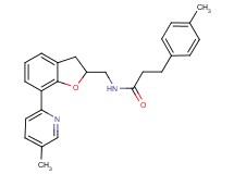 3-(4-methylphenyl)-N-{[7-(5-methyl-2-pyridinyl)-2,3-dihydro-1-benzofuran-2-yl]methyl}propanamide