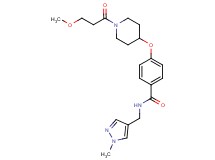 4-{[1-(3-methoxypropanoyl)-4-piperidinyl]oxy}-N-[(1-methyl-1H-pyrazol-4-yl)methyl]benzamide