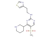 5-(methylsulfonyl)-4-(3-piperidinyl)-N-[2-(1,3-thiazol-4-yl)ethyl]-2-pyrimidinamine hydrochloride