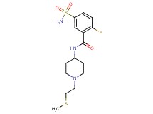 5-(aminosulfonyl)-2-fluoro-N-{1-[2-(methylthio)ethyl]piperidin-4-yl}benzamide