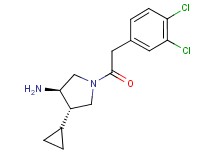(3R*,4S*)-4-cyclopropyl-1-[(3,4-dichlorophenyl)acetyl]pyrrolidin-3-amine