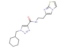 1-(cyclohexylmethyl)-N-(2-imidazo[2,1-b][1,3]thiazol-6-ylethyl)-1H-1,2,3-triazole-4-carboxamide