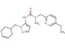 N'-[1-(cyclohex-3-en-1-ylmethyl)-1H-pyrazol-5-yl]-N-[(5-ethylpyridin-2-yl)methyl]-N-methylurea