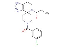 1'-(3-chlorobenzoyl)-5-propionyl-1,5,6,7-tetrahydrospiro[imidazo[4,5-c]pyridine-4,4'-piperidine]