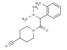 1-[(dimethylamino)(2-methylphenyl)acetyl]-4-piperidinecarbonitrile