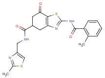 2-[(2-methylbenzoyl)amino]-N-[(2-methyl-1,3-thiazol-4-yl)methyl]-7-oxo-4,5,6,7-tetrahydro-1,3-benzothiazole-5-carboxamide