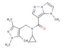 N-cyclopropyl-1-methyl-N-[(1,3,5-trimethyl-1H-pyrazol-4-yl)methyl]-1H-imidazo[1,2-b]pyrazole-7-carboxamide