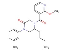 5-butyl-4-[(2-methoxy-3-pyridinyl)carbonyl]-1-(3-methylphenyl)-2-piperazinone