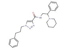 N-[2-phenyl-2-(1-piperidinyl)ethyl]-1-(3-phenylpropyl)-1H-1,2,3-triazole-4-carboxamide