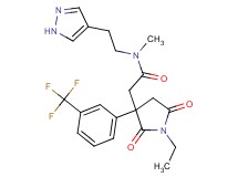 2-{1-ethyl-2,5-dioxo-3-[3-(trifluoromethyl)phenyl]-3-pyrrolidinyl}-N-methyl-N-[2-(1H-pyrazol-4-yl)ethyl]acetamide