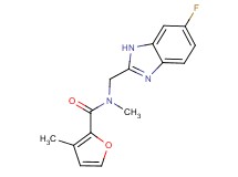 N-[(6-fluoro-1H-benzimidazol-2-yl)methyl]-N,3-dimethyl-2-furamide