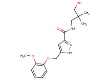N-(3-hydroxy-2,2-dimethylpropyl)-5-[(2-methoxyphenoxy)methyl]-1H-pyrazole-3-carboxamide