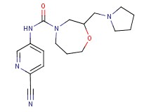 N-(6-cyanopyridin-3-yl)-2-(pyrrolidin-1-ylmethyl)-1,4-oxazepane-4-carboxamide