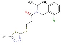 N-(2-chlorobenzyl)-N-isopropyl-3-[(5-methyl-1,3,4-thiadiazol-2-yl)thio]propanamide