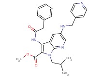 methyl 1-isobutyl-3-[(phenylacetyl)amino]-5-[(4-pyridinylmethyl)amino]-1H-pyrrolo[2,3-b]pyridine-2-carboxylate