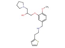 1-[2-methoxy-5-({[2-(2-thienyl)ethyl]amino}methyl)phenoxy]-3-(1-pyrrolidinyl)-2-propanol