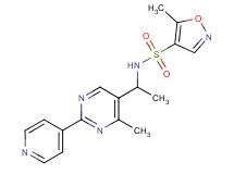 5-methyl-N-[1-(4-methyl-2-pyridin-4-ylpyrimidin-5-yl)ethyl]isoxazole-4-sulfonamide