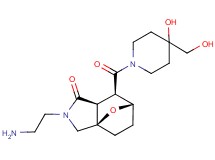 rel-(1R,5S,6R,7S)-3-(2-aminoethyl)-6-{[4-hydroxy-4-(hydroxymethyl)-1-piperidinyl]carbonyl}-10-oxa-3-azatricyclo[5.2.1.0~1,5~]decan-4-one hydrochloride