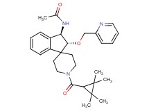 N-{(2R*,3R*)-2-(2-pyridinylmethoxy)-1'-[(2,2,3,3-tetramethylcyclopropyl)carbonyl]-2,3-dihydrospiro[indene-1,4'-piperidin]-3-yl}acetamide