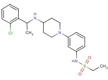 N-[3-(4-{[1-(2-chlorophenyl)ethyl]amino}-1-piperidinyl)phenyl]ethanesulfonamide