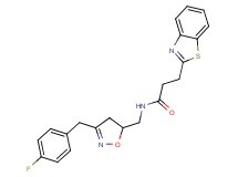3-(1,3-benzothiazol-2-yl)-N-{[3-(4-fluorobenzyl)-4,5-dihydro-5-isoxazolyl]methyl}propanamide