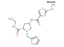 (4S)-N-ethyl-1-(2-furylmethyl)-4-({[2-(methylamino)-1,3-thiazol-4-yl]carbonyl}amino)-L-prolinamide