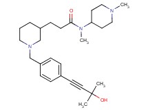 3-{1-[4-(3-hydroxy-3-methyl-1-butyn-1-yl)benzyl]-3-piperidinyl}-N-methyl-N-(1-methyl-4-piperidinyl)propanamide