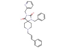 1-benzyl-8-[(2E)-3-phenyl-2-propen-1-yl]-3-(2-pyridinylmethyl)-1,3,8-triazaspiro[4.5]decane-2,4-dione