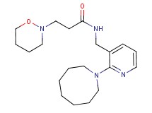 N-{[2-(1-azocanyl)-3-pyridinyl]methyl}-3-(1,2-oxazinan-2-yl)propanamide