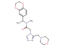 N-[1-(2,3-dihydro-1,4-benzodioxin-6-yl)ethyl]-N-methyl-2-[5-(4-morpholinylmethyl)-1H-tetrazol-1-yl]acetamide