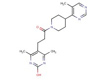 4,6-dimethyl-5-{3-[4-(5-methylpyrimidin-4-yl)piperidin-1-yl]-3-oxopropyl}pyrimidin-2-ol