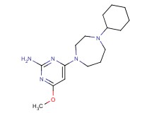 4-(4-cyclohexyl-1,4-diazepan-1-yl)-6-methoxy-2-pyrimidinamine
