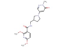 2,6-dimethoxy-N-{[1-(1-methyl-6-oxo-1,6-dihydro-4-pyridazinyl)-3-pyrrolidinyl]methyl}nicotinamide