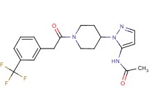 N-[1-(1-{2-[3-(trifluoromethyl)phenyl]acetyl}-4-piperidinyl)-1H-pyrazol-5-yl]acetamide