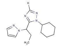 1-cyclohexyl-5-[1-(1H-pyrazol-1-yl)propyl]-1H-1,2,4-triazole